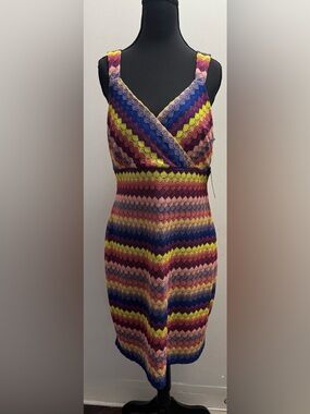 Rainbow Crochet Body Dress
